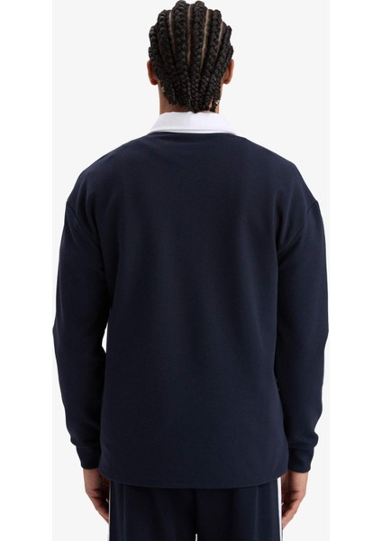 Boxy Fit Gömlek Yaka Sporcu Sweatshirt F4396AX25AU