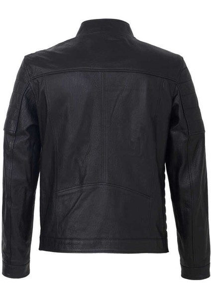 Siyah Hakiki Deri Erkek Hakiki Deri Mont - E23KDM310544-Q4O