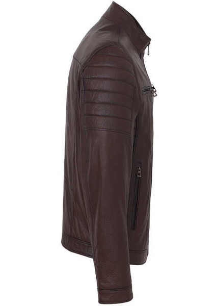 Kahve Hakiki Deri Erkek Hakiki Deri Mont - E23KDM310544-R4W