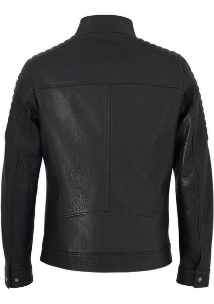 Siyah Hakiki Deri Erkek Hakiki Deri Mont - E23KDM310538-Q4O