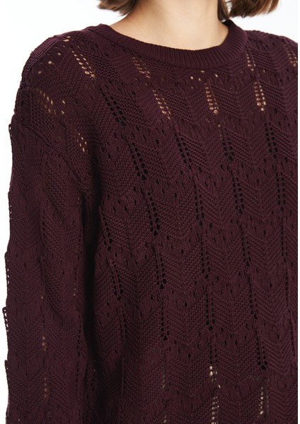 Yeni Sezon Bisiklet Yaka Ajurlu Kadın Triko Kazak modelleri