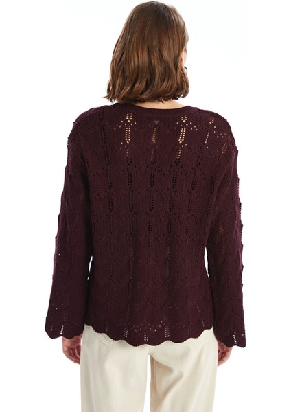 Yeni Sezon Bisiklet Yaka Ajurlu Kadın Triko Kazak fırsatları