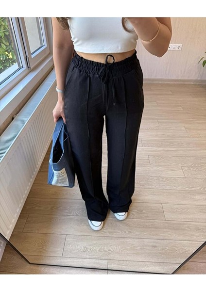 Keten Palazzo Pantolon Uzun Paça fırsatları