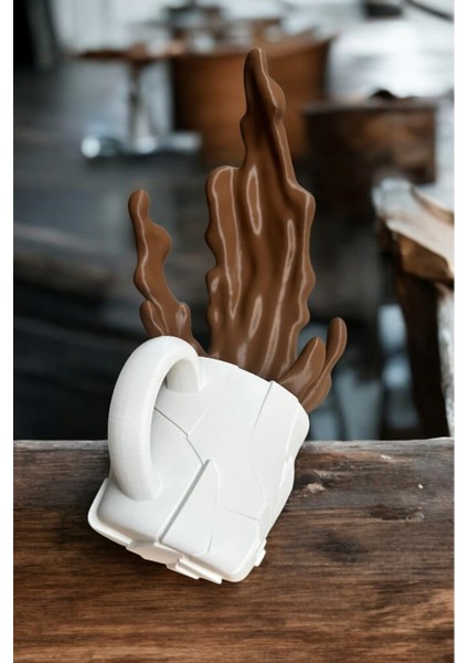Dökülen Kahve Figürü Dekoratif Obje Biblo Kahve Sıcak Çikolata Figür Hediye ( Vegan Üretim ) modelleri