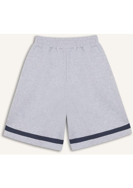 Kız Çocuk Beli Lastikli Baskılı Şort