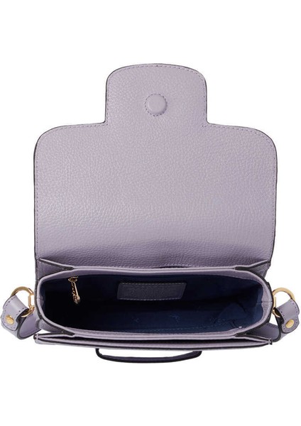 Lila Hakiki Deri Kadın Çapraz Askılı Çanta - S24Y1BC79781-S0Z