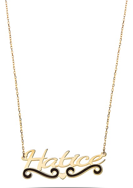 Isme Özel Yazılı Altın Renk 925 Ayar Gümüş Bayan Kolye