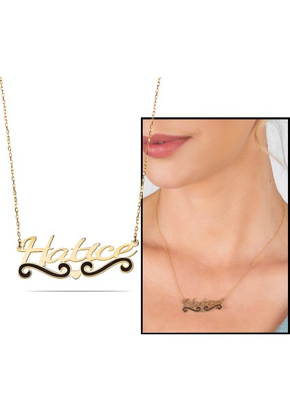 Isme Özel Yazılı Altın Renk 925 Ayar Gümüş Bayan Kolye fiyatları