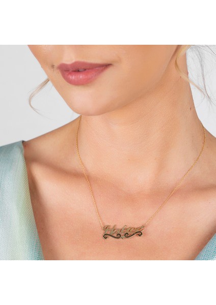 Isme Özel Yazılı Altın Renk 925 Ayar Gümüş Bayan Kolye fırsatları