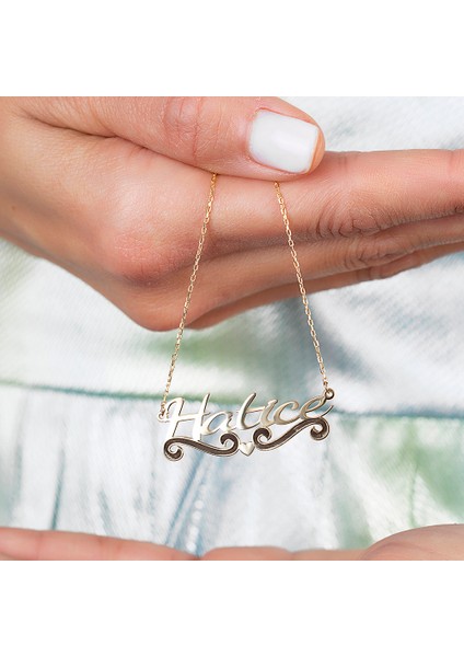 Isme Özel Yazılı Altın Renk 925 Ayar Gümüş Bayan Kolye indirimleri