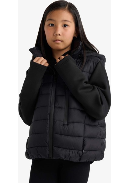 Kız Çocuk Çıkarılabilir Kapüşonlu Fermuarlı Mont F3563A825AU