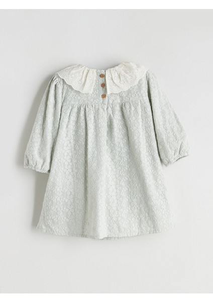 Lcw Yeni Sezon Bebe Yakalı Fırfırlı Kız Bebek Elbise modelleri
