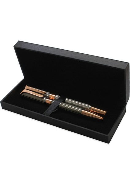 Isme Özel Yazılı Rose Gri Renk Roller Tükenmez Kalem Seti modelleri