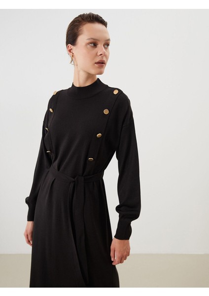 Lcw Yeni Sezon Dik Yaka Kuşaklı Triko Elbise fiyatları