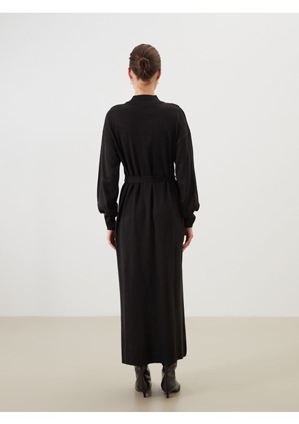 Lcw Yeni Sezon Dik Yaka Kuşaklı Triko Elbise fırsatları