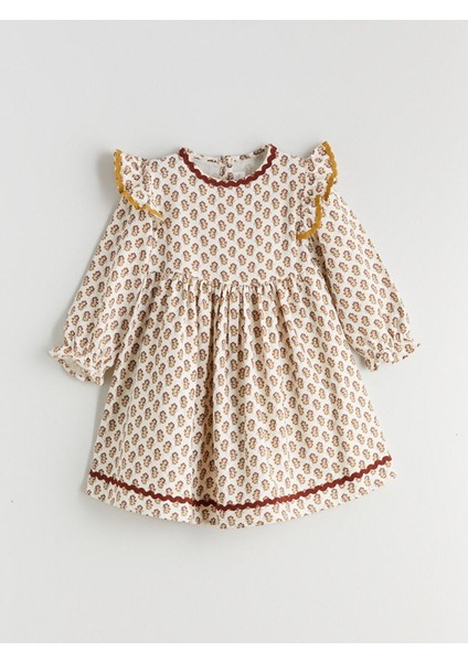 Lcw Yeni Sezon Lcw Kids Çiçekli ve Fırfırlı Kız Çocuk Elbise