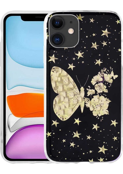 iPhone 11 Uyumlu Desenli Sert Mbvo Elnov Kapak-No2