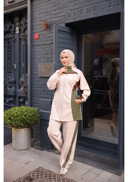 Kadın Tesettür Eşofman Takımı Fermuarlı Alt Üst Eşofman Takımı 522 fiyatları