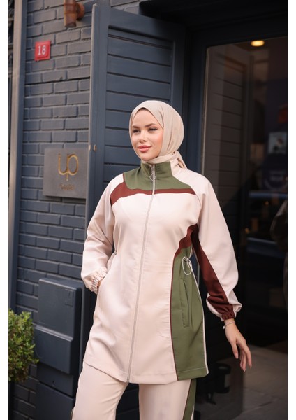 Kadın Tesettür Eşofman Takımı Fermuarlı Alt Üst Eşofman Takımı 522 fırsatları
