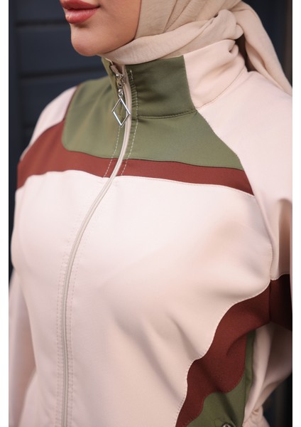 Kadın Tesettür Eşofman Takımı Fermuarlı Alt Üst Eşofman Takımı 522