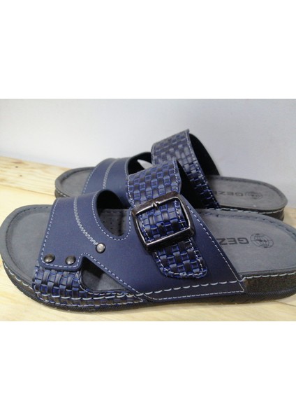 Tek Tokalı Ayarlanabilir Şık Rahat Taban Lacivert Renkli Erkek Yazlık Günlük Terlik fiyatları