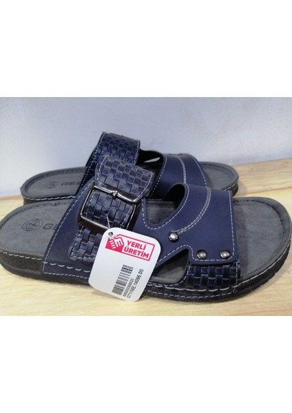 Tek Tokalı Ayarlanabilir Şık Rahat Taban Lacivert Renkli Erkek Yazlık Günlük Terlik modelleri