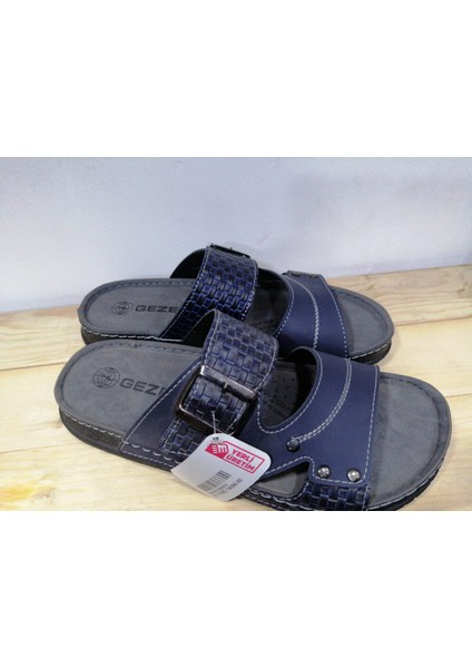 Tek Tokalı Ayarlanabilir Şık Rahat Taban Lacivert Renkli Erkek Yazlık Günlük Terlik fırsatları