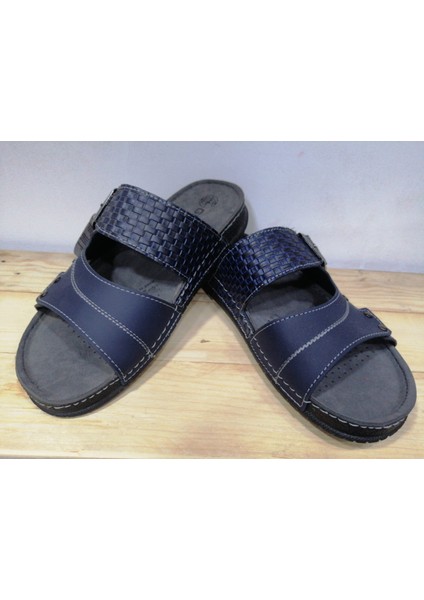 Tek Tokalı Ayarlanabilir Şık Rahat Taban Lacivert Renkli Erkek Yazlık Günlük Terlik indirimleri