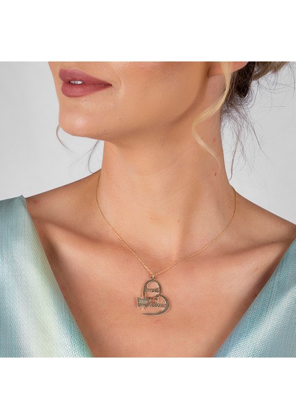 Kişiye Özel Isim Tarih Yazılı Gold Renk 925 Ayar Gümüş Kelebek Kalp Kolye modelleri
