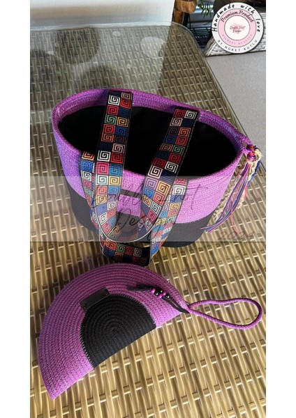 Gypsy 2li Takım Plaj Çantası , El Çantası Clutch, Totebag, Kadın, Yazlık Çanta modelleri