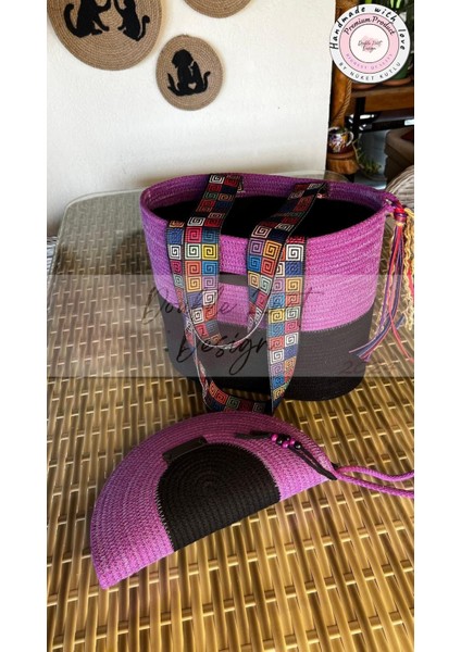 Gypsy 2li Takım Plaj Çantası , El Çantası Clutch, Totebag, Kadın, Yazlık Çanta indirimleri