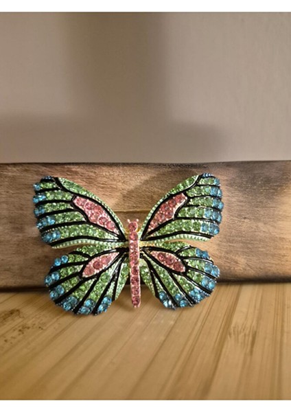 Gökkuşağı Kanadı Kelebek Broş indirimleri