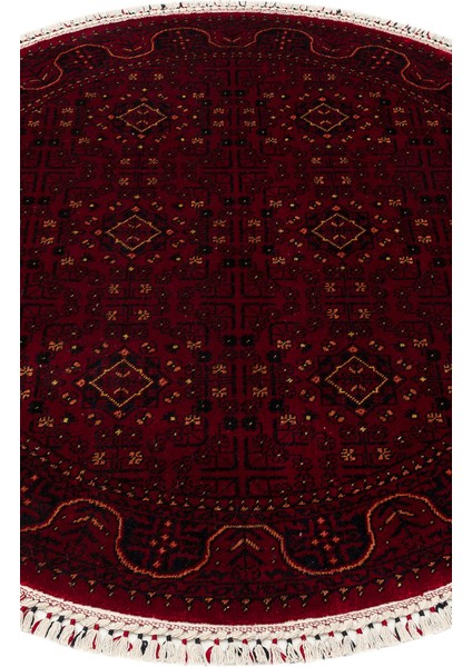 Historic 960 Red Q Afgan Desenli El Emeği ile Özel Tezgahlarda Üretilen Tencel Uşak Halısı