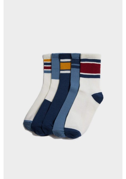Erkek Çocuk 5'li Pamuklu Uzun Çorap