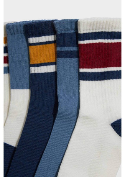 Erkek Çocuk 5'li Pamuklu Uzun Çorap