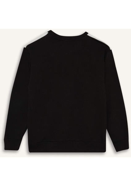 Erkek Çocuk Bisiklet Yaka Baskılı Sweatshirt F1965A825AU