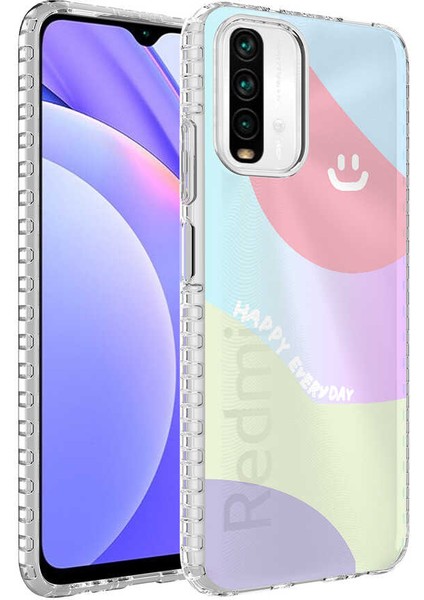 Xiaomi Redmi Note 10S Kılıf Airbag Kenarlı Renkli Desenli Silikon Mbvo Elegans Kapak-No7
