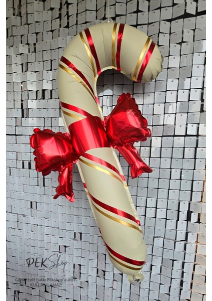 Fiyonklu Bej Baston Şeker Folyo Balon fiyatları