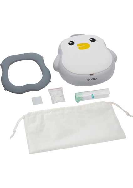 Penguen Lazımlık Katlanabilir Portatif Çocuk Tuvaleti Premium Seyahat Bebek Taşınabilir Lazımlığı Kolay Kurulum