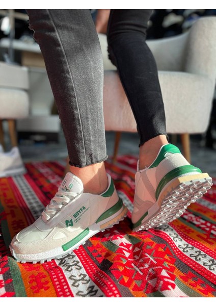Kb-N1 Kuback Beyaz Yeşil Detaylı Günlük Erkek Ayakkabı modelleri