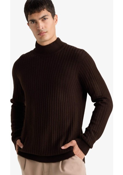 Standart Fit Balıkçı Yaka Triko Kazak F4623AX25WN