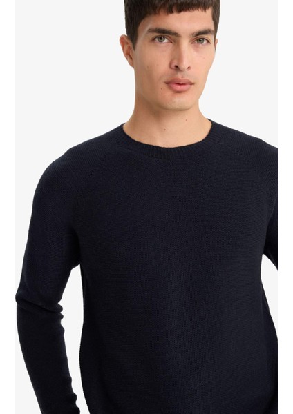 Standart Fit Bisiklet Yaka Triko Kazak F4477AX25WN