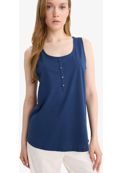 Regular Fit Bisiklet Yaka Penye Atlet