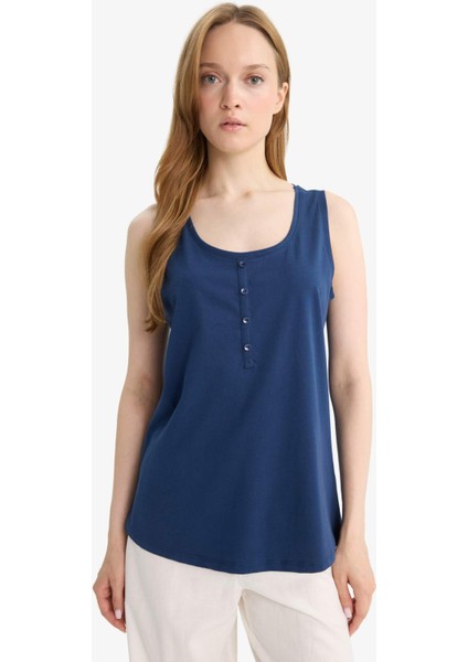 Regular Fit Bisiklet Yaka Penye Atlet