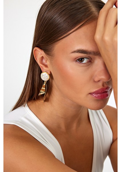 Set.up Inci Detaylı Sallantılı Gold Küpe fiyatları