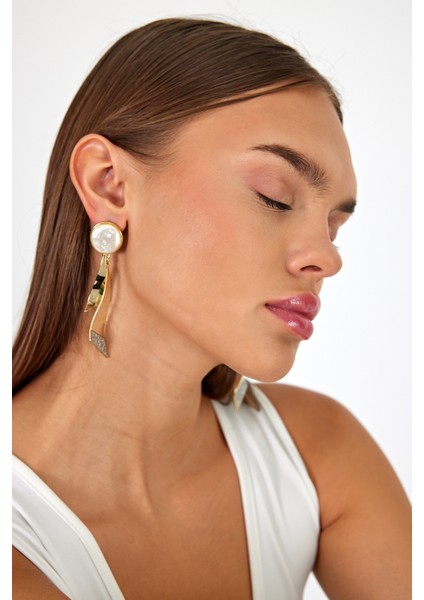 Set.up Inci Detaylı Sallantılı Gold Küpe indirimleri