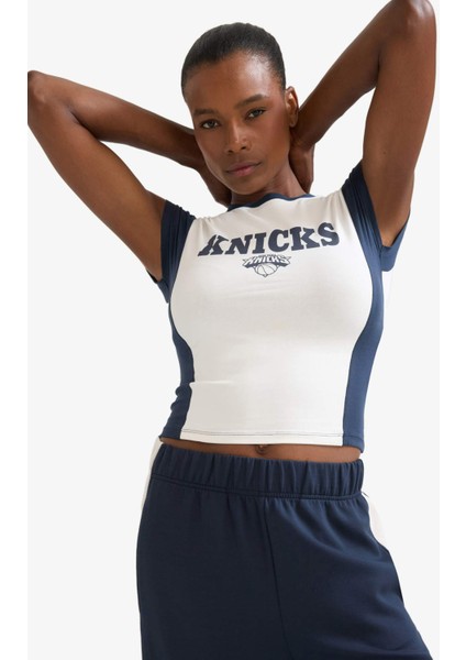 NBA Brooklyn Nets Slim Fit Dar Kesim Bisiklet Yaka Kısa Kollu Tişört E3613AX25SM