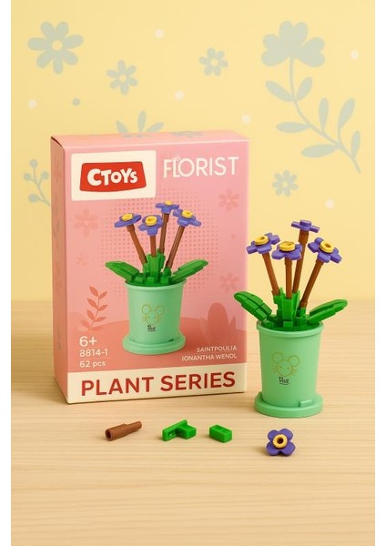 s Çiçek Blokları 8814-1 – Saintpaulia Ionantha Wendl Mini Yapı Seti (62 Parça, 6+ Yaş) fiyatları