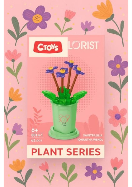 s Çiçek Blokları 8814-1 – Saintpaulia Ionantha Wendl Mini Yapı Seti (62 Parça, 6+ Yaş) fırsatları