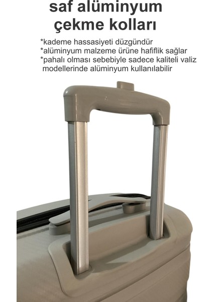 Alfa ☆☆☆☆☆ 5 Yıldız Esnek Kauçuk Kırılmaz Büyük Boy Valiz 75 cm
